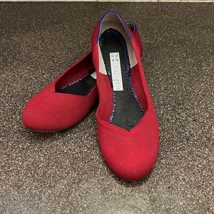 Rothy’s Flats, scooter red, size 10.